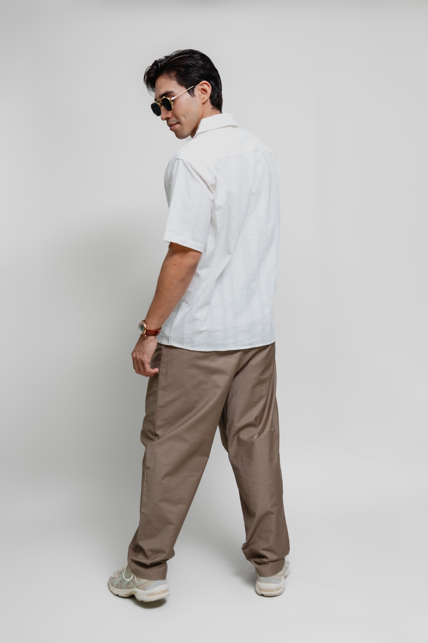 Camisa blanca tipo lino